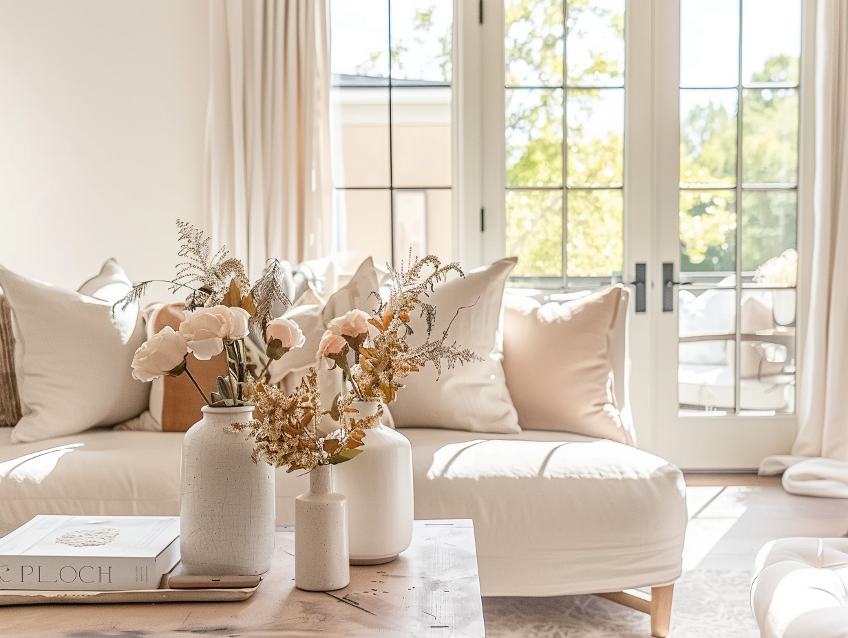 Beautifully staged living room ready for market